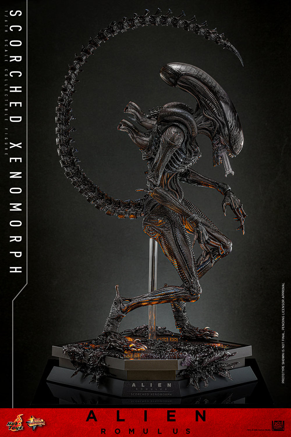 Xenomorph alien scorched