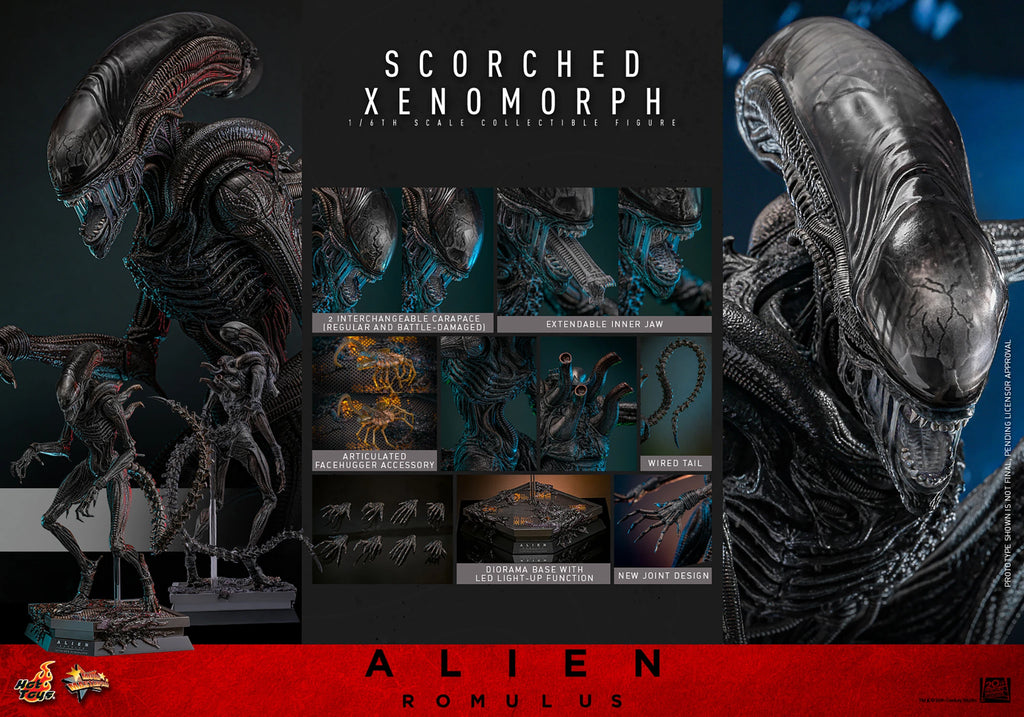 Xenomorph alien scorched
