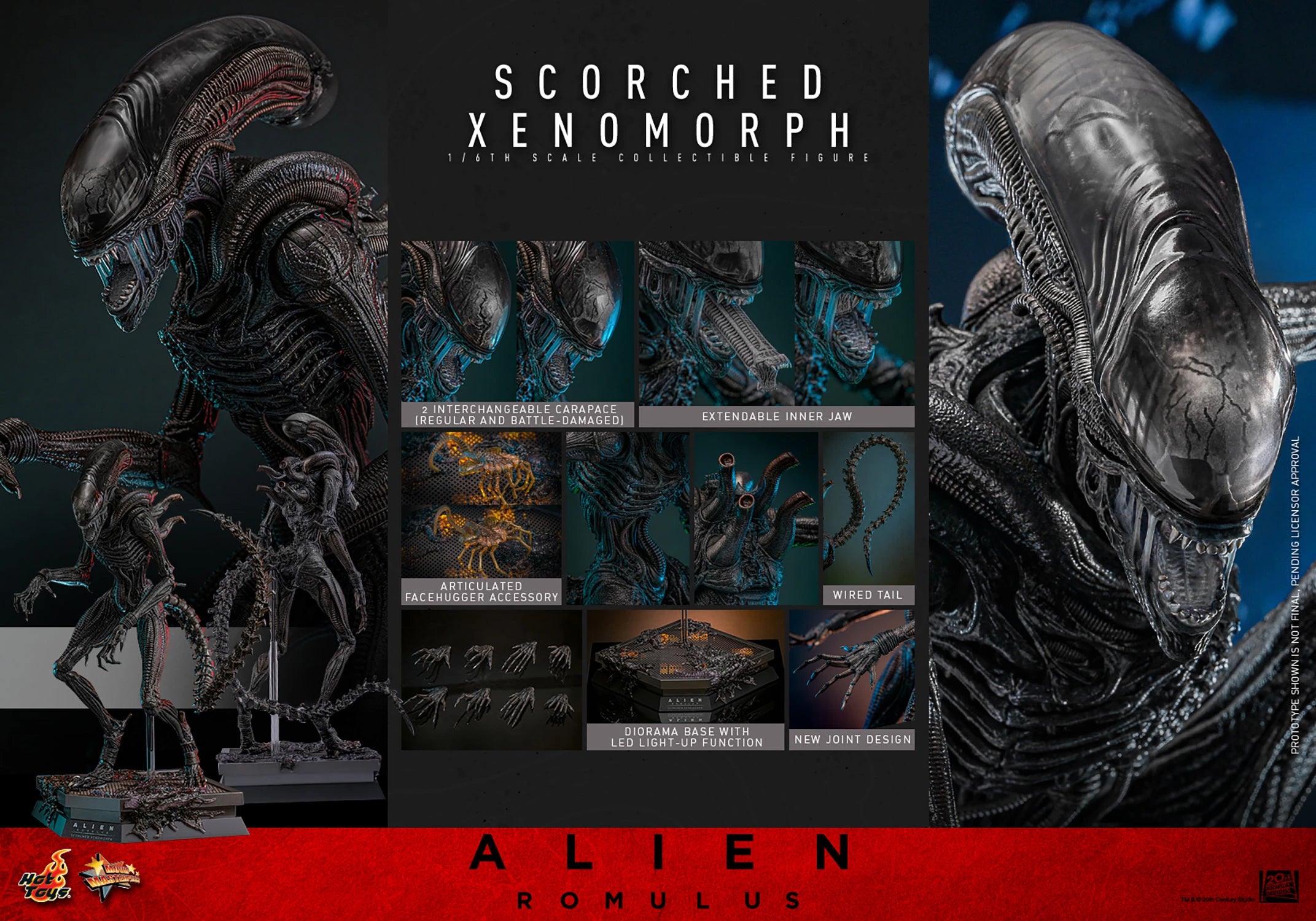 Xenomorph alien scorched